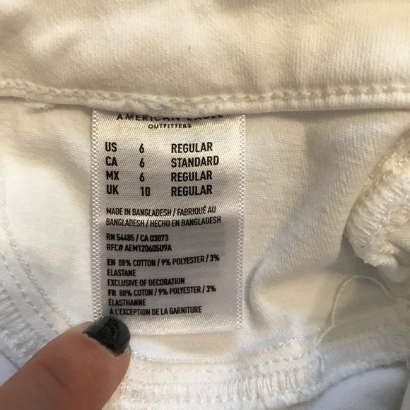 American Eagle white distressed jeans strech - Picture 7 of 14